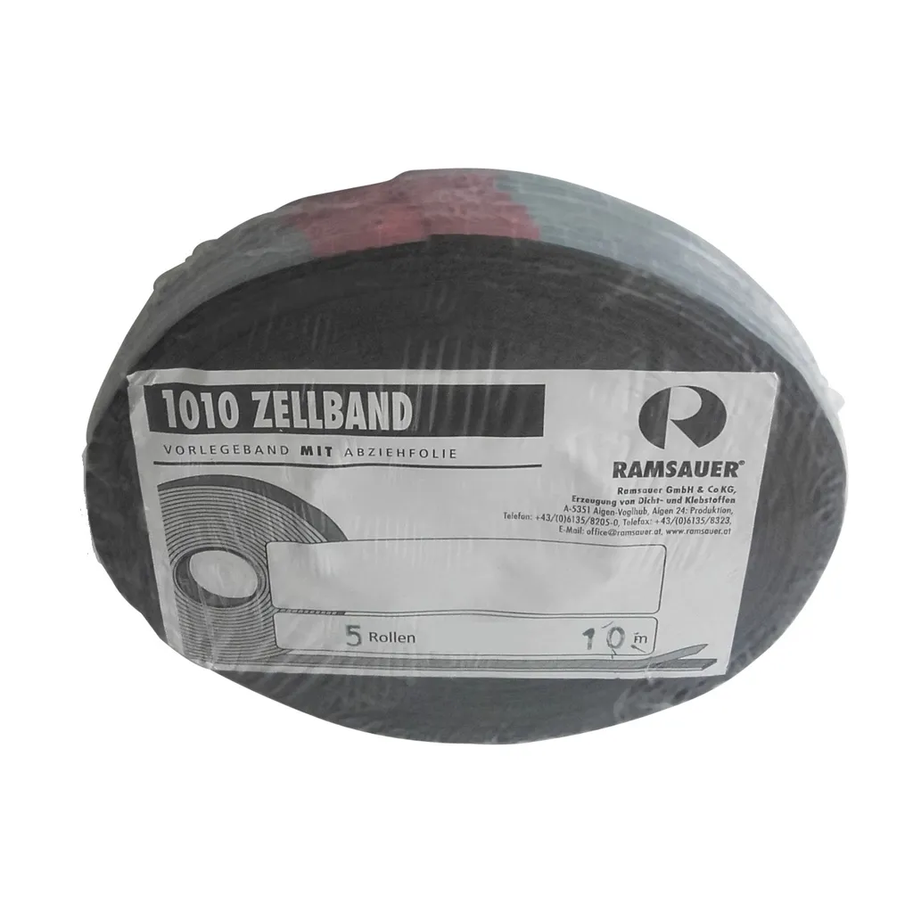 Ramsauer 1010 PE Zellband 2x8mm x 50m schwarz selbstklebend Glaser Vorlegeband